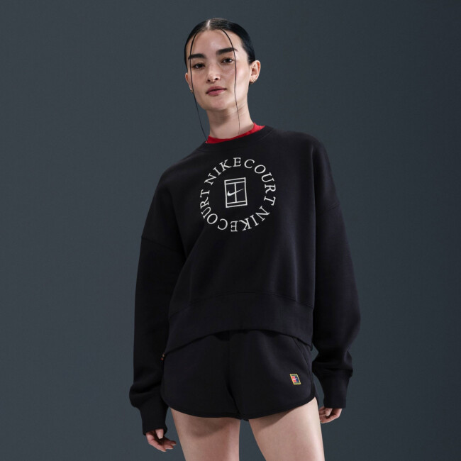 nike heritage fleece oversized crew sweatshirt