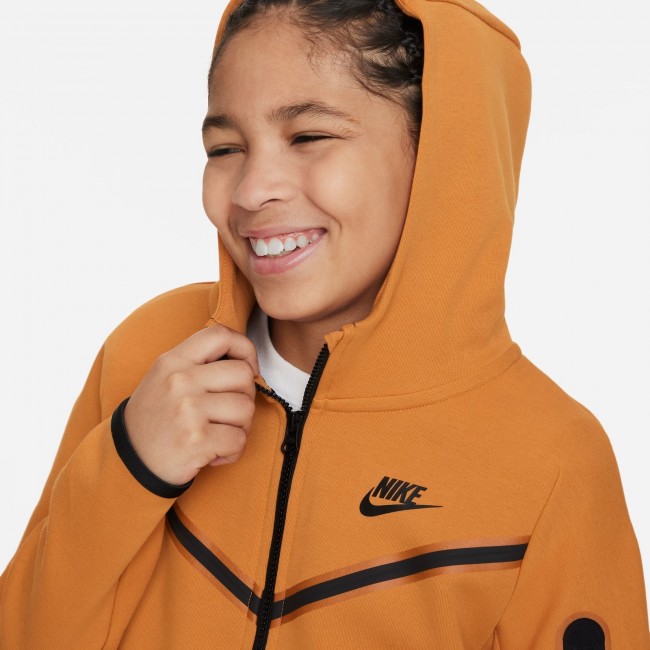 Orange nike tech fleece hoodie hot sale
