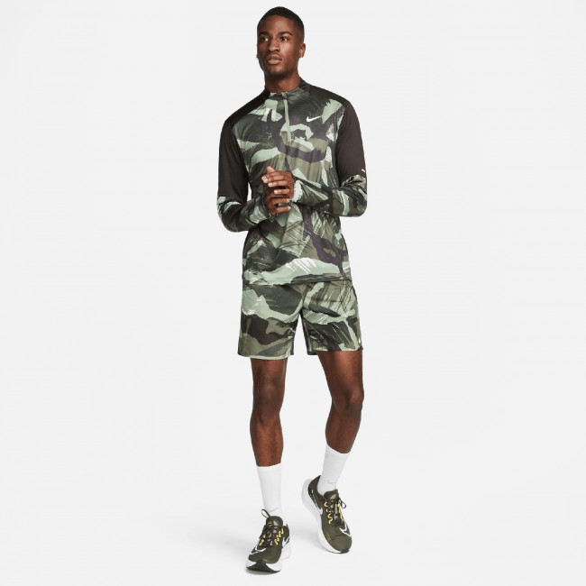 Nike dri fit element men s 1 2 zip camo running top Sportland
