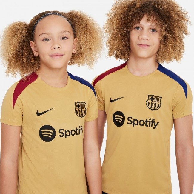 Nike dri fit fc barcelona strike big kids football short sleeve knit top Sportland