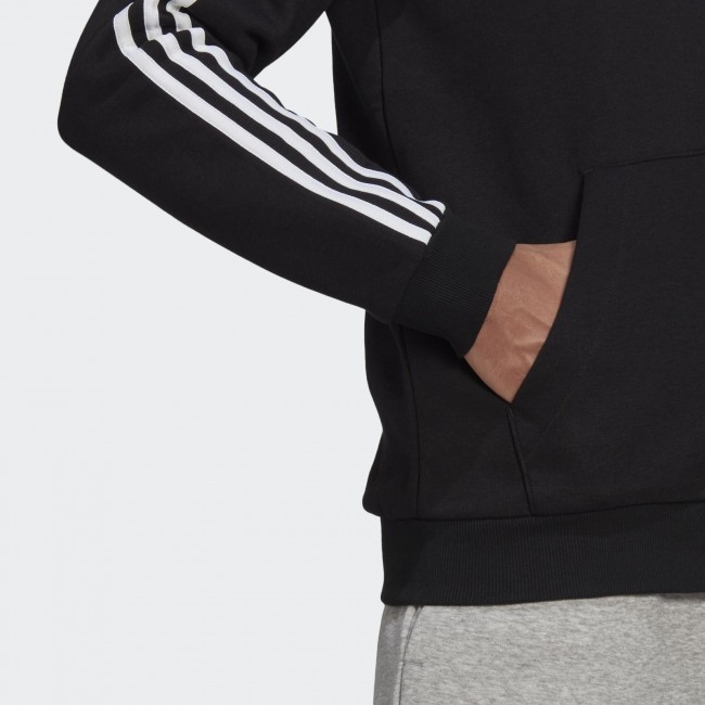 Adidas essentials fleece 3 stripes full zip hoodie Sportland