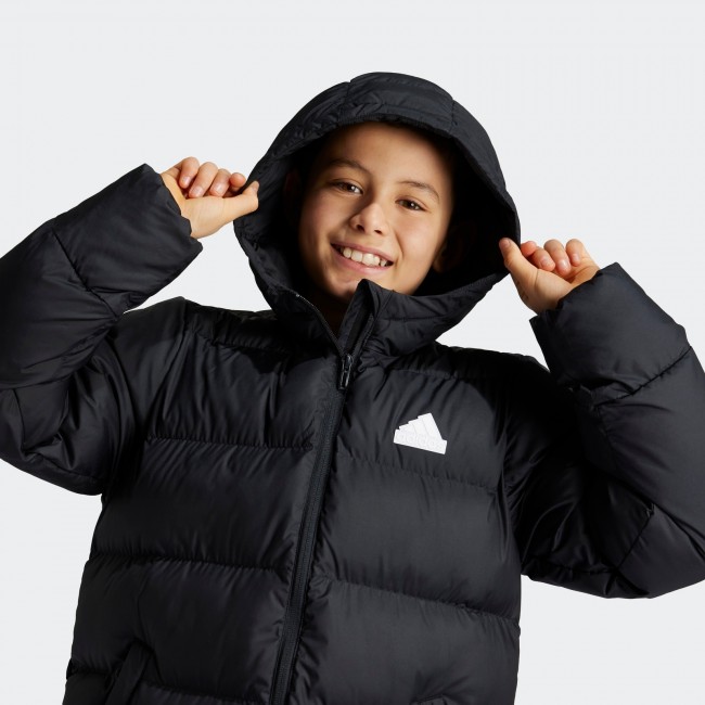 Adidas hooded bomber jacket junior online