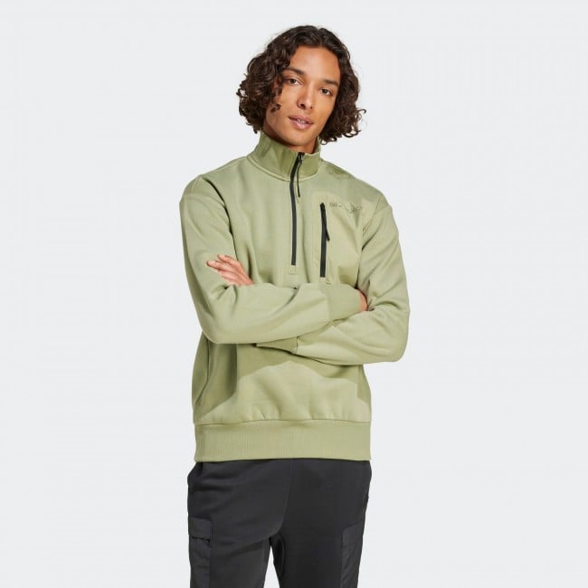 Adidas fleece half zip online